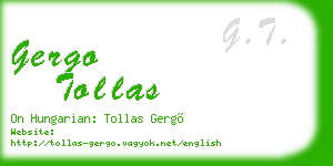 gergo tollas business card