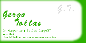 gergo tollas business card